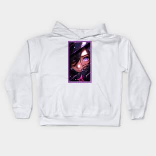 Anime Girl Eye | Quality Anime Artwork | Anime Aesthetic | Manga Anime Art Kids Hoodie